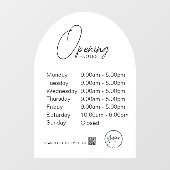 Minimale openingstijden Transparante Windows Cling Raamsticker (Vel)