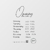 Minimale openingsuren transparante raamfolie raamsticker (Vel)