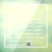 Minimale openingsuren transparante raamfolie raamsticker (Vel 3)