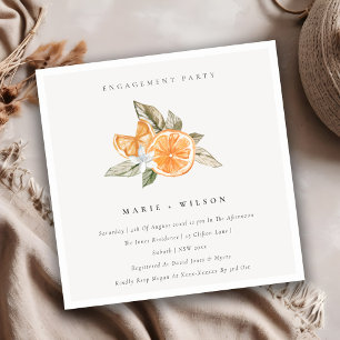 Minimale oranje boho botanische uitnodiging voor v
