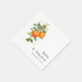 Minimale Oranje Botanische Boho Wedding Servet (Hoek)