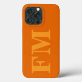 Minimale Oranje Gele Monogram Initialen Case-Mate iPhone Case (Achterkant)