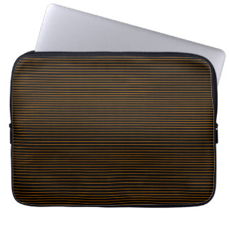Minimale oranje lijnen laptop sleeve