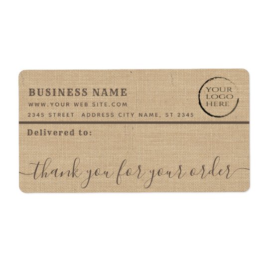 Minimale overlapping bedankt uw zakelijke maillabe etiket (Voorkant)