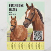 Minimale paardrijles met QR-code Flyer (Voorkant)