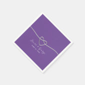 Minimale Paarse bruiloft Napkins Servet (Hoek)