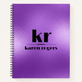 Minimale Paarse iriserende textuur Notitieboek (Voorkant)