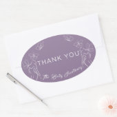 Minimale Paarse Logo Vrouwen Lichaamsverzorging Be Ovale Sticker (Envelop)