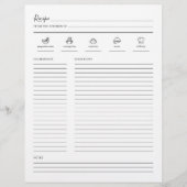 Minimale pagina met modern recept (Voorkant)