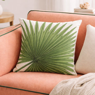 Minimale palmblad groene tropische botanische  kussen