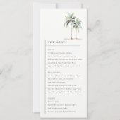 Minimale Palmboom Trouwmenu Trouwkaart Kaart (Voorkant)