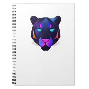 Minimale Panther Abstract Logotype   Moderne Luxe  Notitieboek