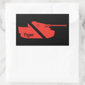 Minimale panzerkampwagen VI, rood - zwart Rechthoekige Sticker (Tas)