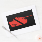 Minimale panzerkampwagen VI, rood - zwart Rechthoekige Sticker (Envelop)