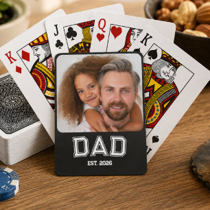Minimale papa opgerichte jaar nieuwe vader foto pokerkaarten