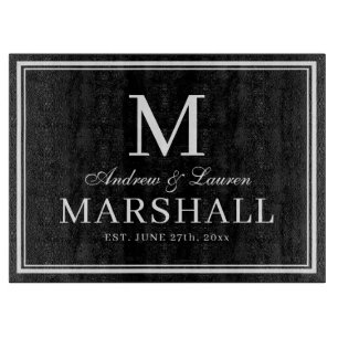 Minimale paren Namen Typografie Weddenschap Gift Snijplank