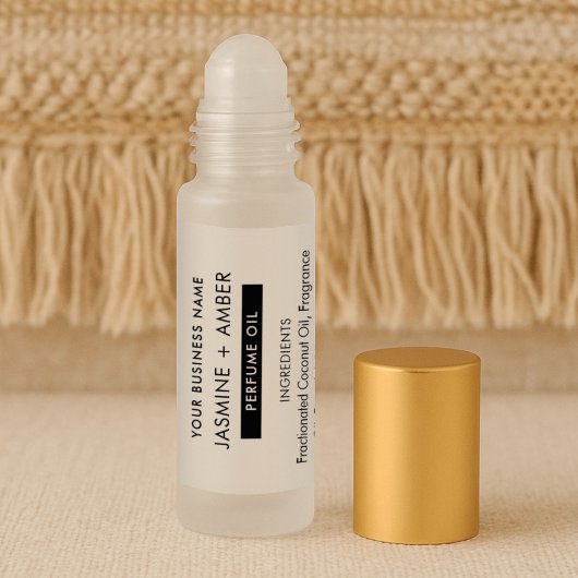 Minimale Parfum Roller Fles Transparante Labels
