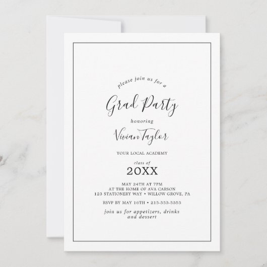 Minimale partij bij het Afstudeerder Kaart (Voorkant)