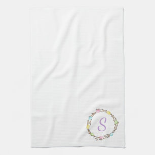 Minimale Pasen Krans Monogram En Paaseieren Theedoek