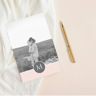 Minimale Pastel roze, persoonlijke naam & foto Post-it® Notes