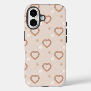 Minimale pastelhart iPhone hoesje