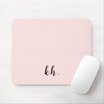 Minimale pastelroze monogram beginletters