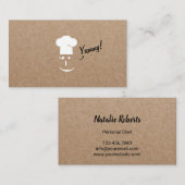 Minimale persoonlijke Chef Rustic Kraft Visitekaartje (Voorkant / Achterkant)