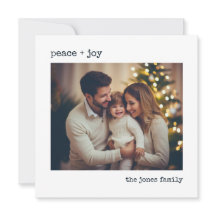 Minimale Persoonlijke Kerstkaart met Foto