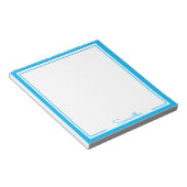 Minimale persoonlijke naam voor kleurenrand notitieblok (Schuin)
