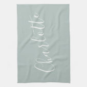 Minimale Persoonlijke naam voor script | Dusty Blu Theedoek (Verticaal)