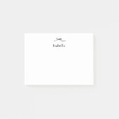 Minimale persoonlijke post-it notities met boog post-it® notes (Voorkant)