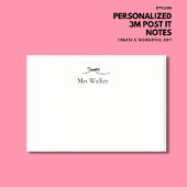 Minimale persoonlijke post-it notities met boog post-it® notes