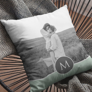 Minimale persoonlijke voornaam en foto bij pasta M Buitenkussen