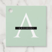 Minimale persoonlijke voornaam pasta Mint Bedankjes Labels (Voorkant)