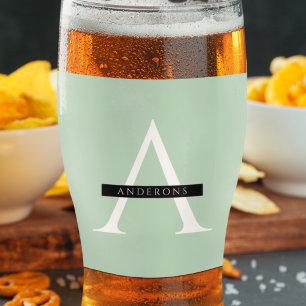 Minimale persoonlijke voornaam pasta Mint Glas