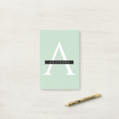 Minimale persoonlijke voornaam pasta Mint Post-it® Notes (Op bureau)