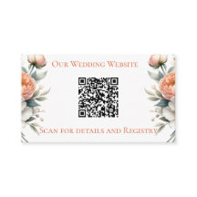 Minimale perzik en witte bloemmotief