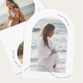 Minimale Photo Arch baby zwangerschapsaankondiging Kaart