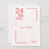Minimale platte save-the-datekaart save the date (Voorkant)