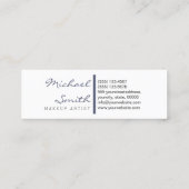 Minimale platte witte moderne onafhankelijkheid mini visitekaartje (Achterkant)