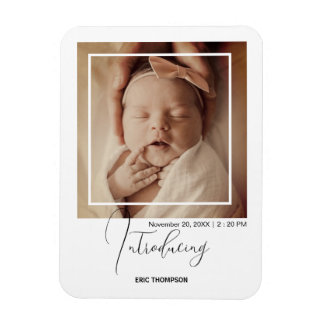 Minimale Polaroid Fotolijst Geboorteaankondiging Magneet