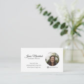 Minimale portret Afbeelding Instagram Handle Visitekaartje (Staand voorkant)