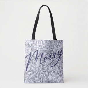 Minimale pret blauwe winkel Kerstmis Vakantie Draagtas