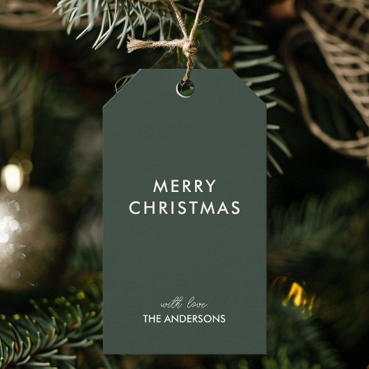 Minimale Prettig Kerstmis Cadeaulabel