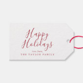 Minimale Prettige feestdagen Cadeaulabel (Voorkant (Horizontaal))