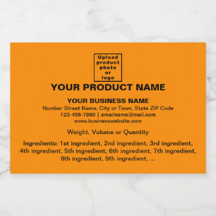 Minimale productinformatie over kleine Oranje kleu Sparkling Wijnetiket