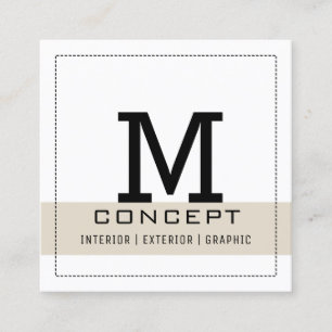 Minimale Professional Elegant Bone White Vierkante Visitekaartje