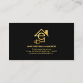 Minimale Professional Gold Line Electrical Visitekaartje (Achterkant)