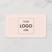 Minimale Professional Logo Blush Pink Visitekaartje (Voorkant)