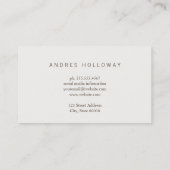 Minimale professional | Witte textuur Visitekaartje (Achterkant)